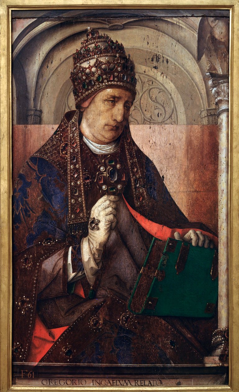 Porträtt av påven Gregorius I, ca 1435-75 av Joos van Gent