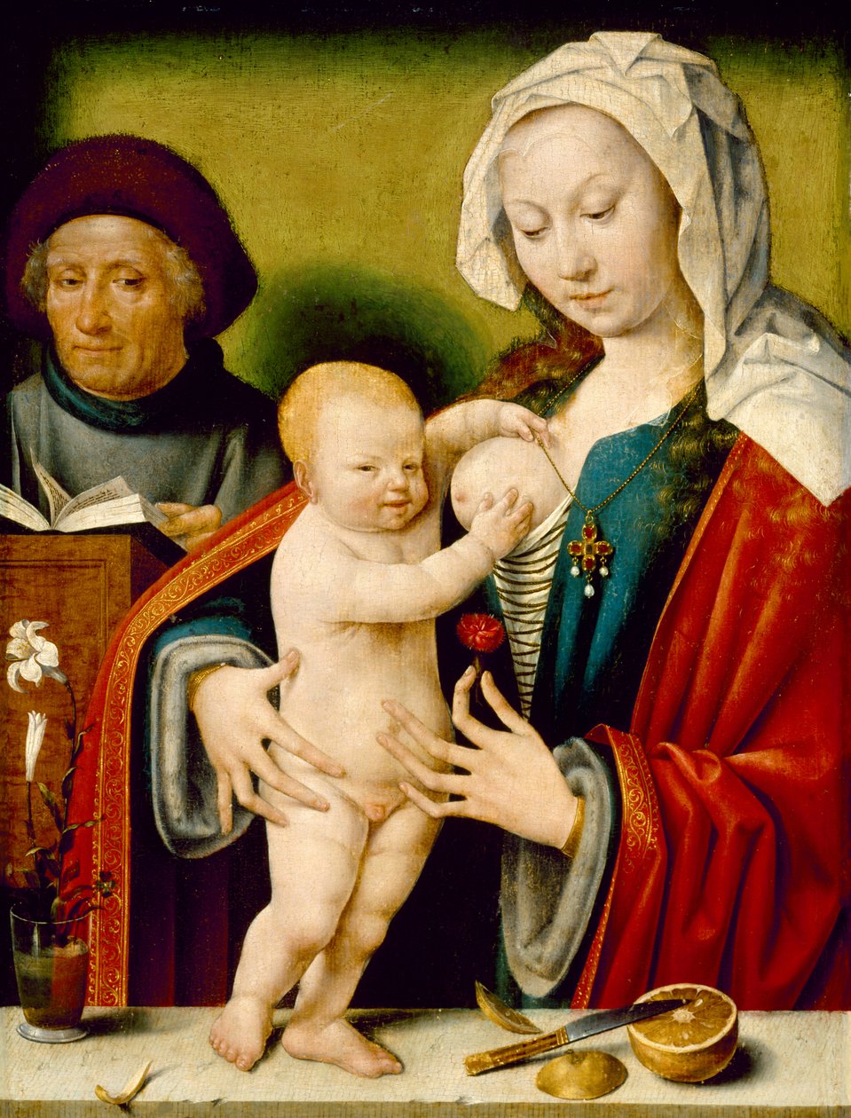 Den heliga familjen av Joos van and workshop Cleve