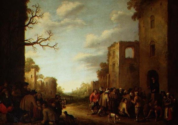 Mata de hungriga av Joost Cornelisz. Droochsloot