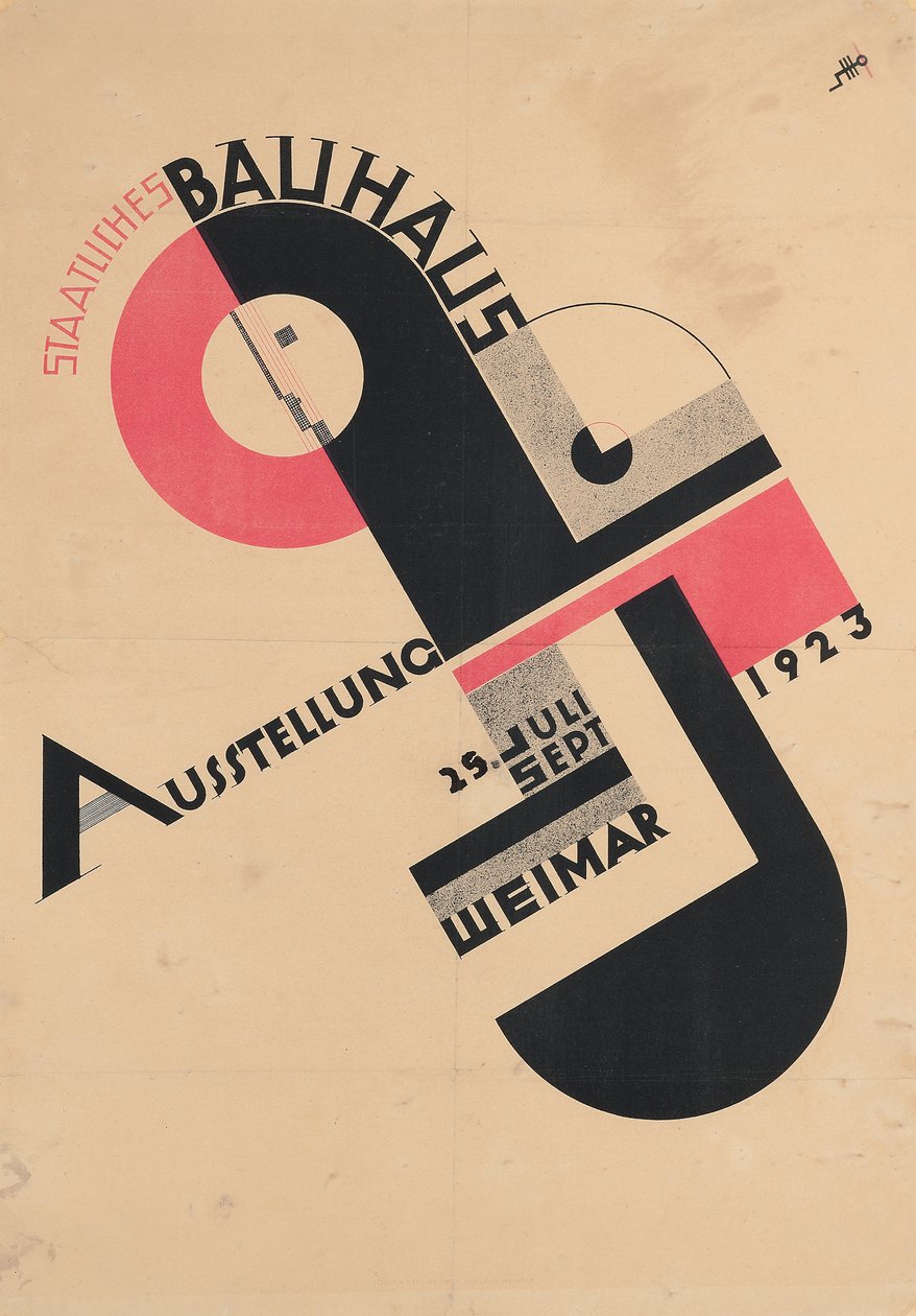 Affisch för 1923 års statliga Bauhaus-utställning av Joost Schmidt
