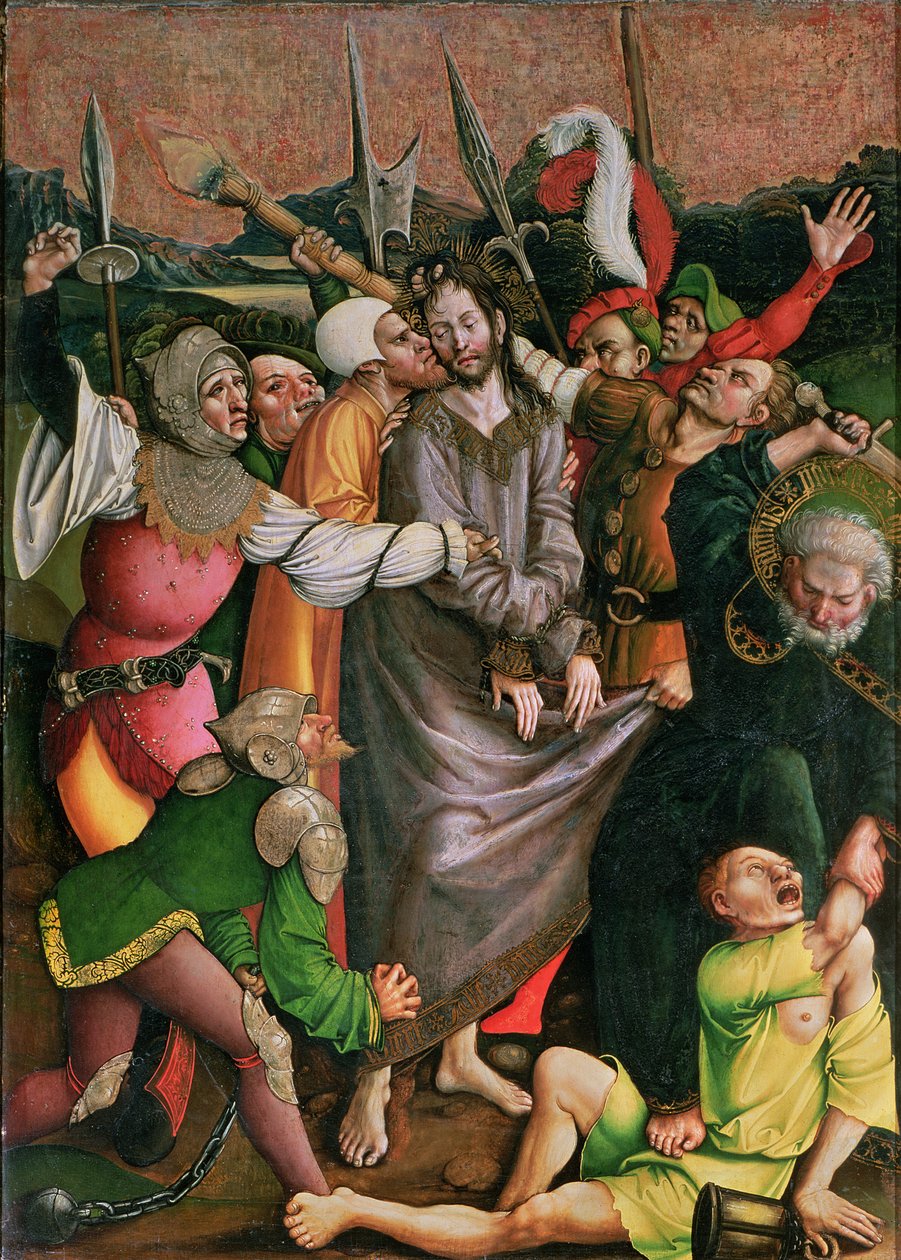 Kristus arresterad i Getsemane trädgård (panel) av Jorg I Breu