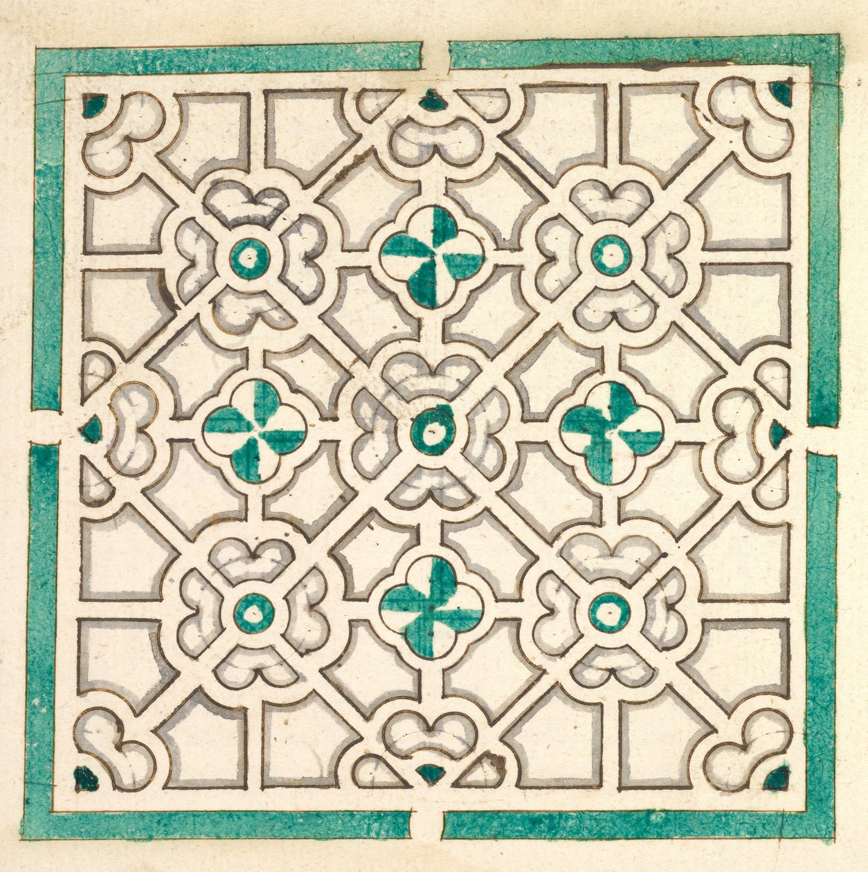 Layout för en trädgård med blomsterformade blomsterrabatter, 1600-talet. av Jorg Rurfinger