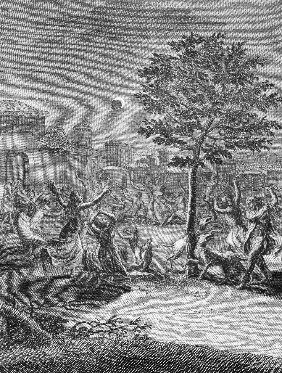 Månförmörkelse, från "Voyage Historique de l