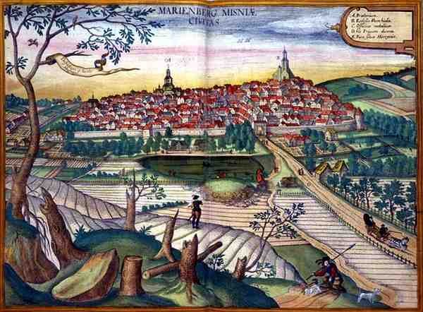 Karta över Marienburg, från 
