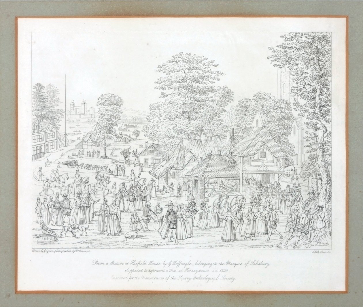 Fete at Horseydown in c.1590  av Joris Hoefnagel