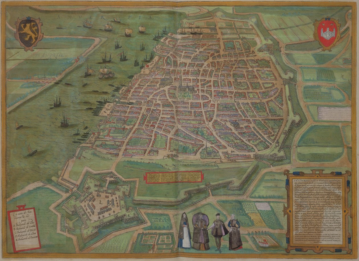 Karta över Antwerpen, från 