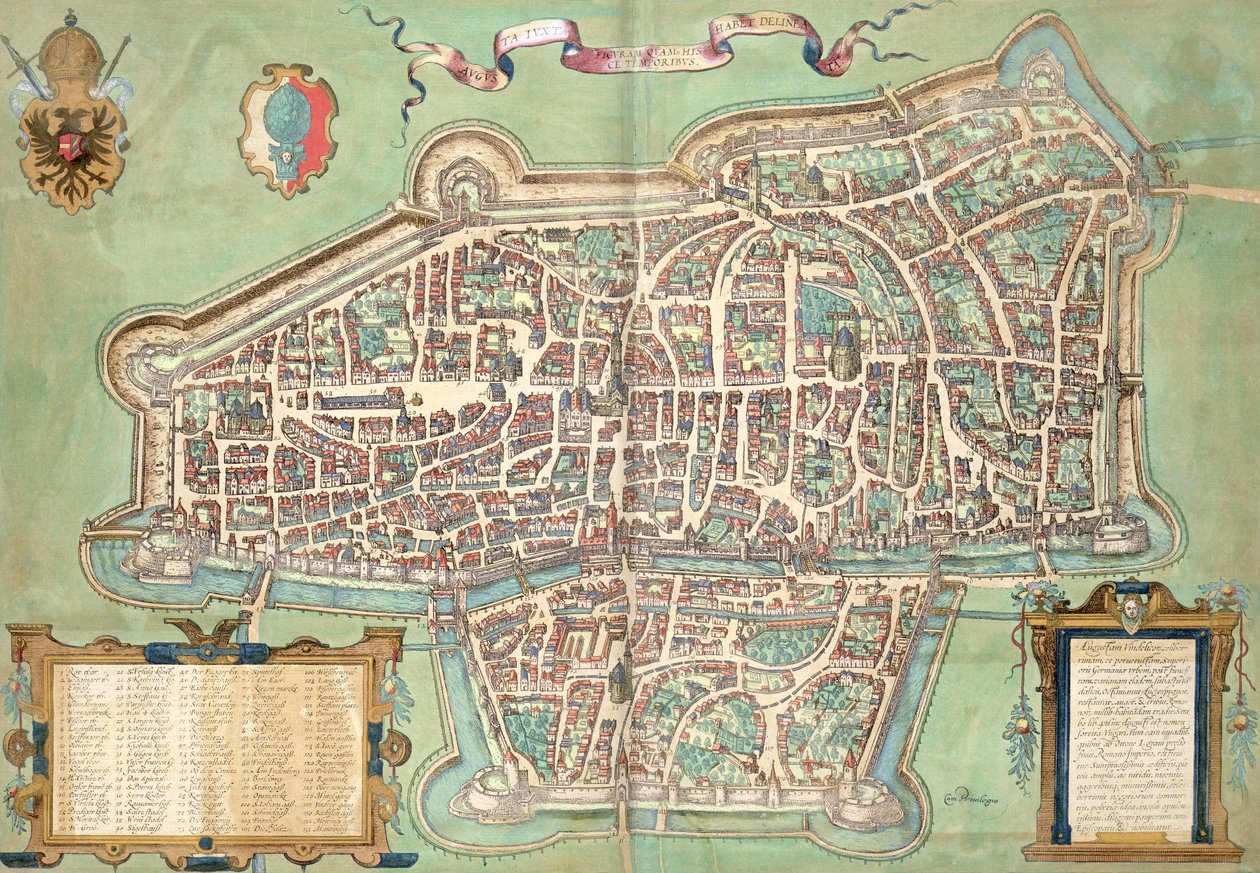 Karta över Augsburg, från 