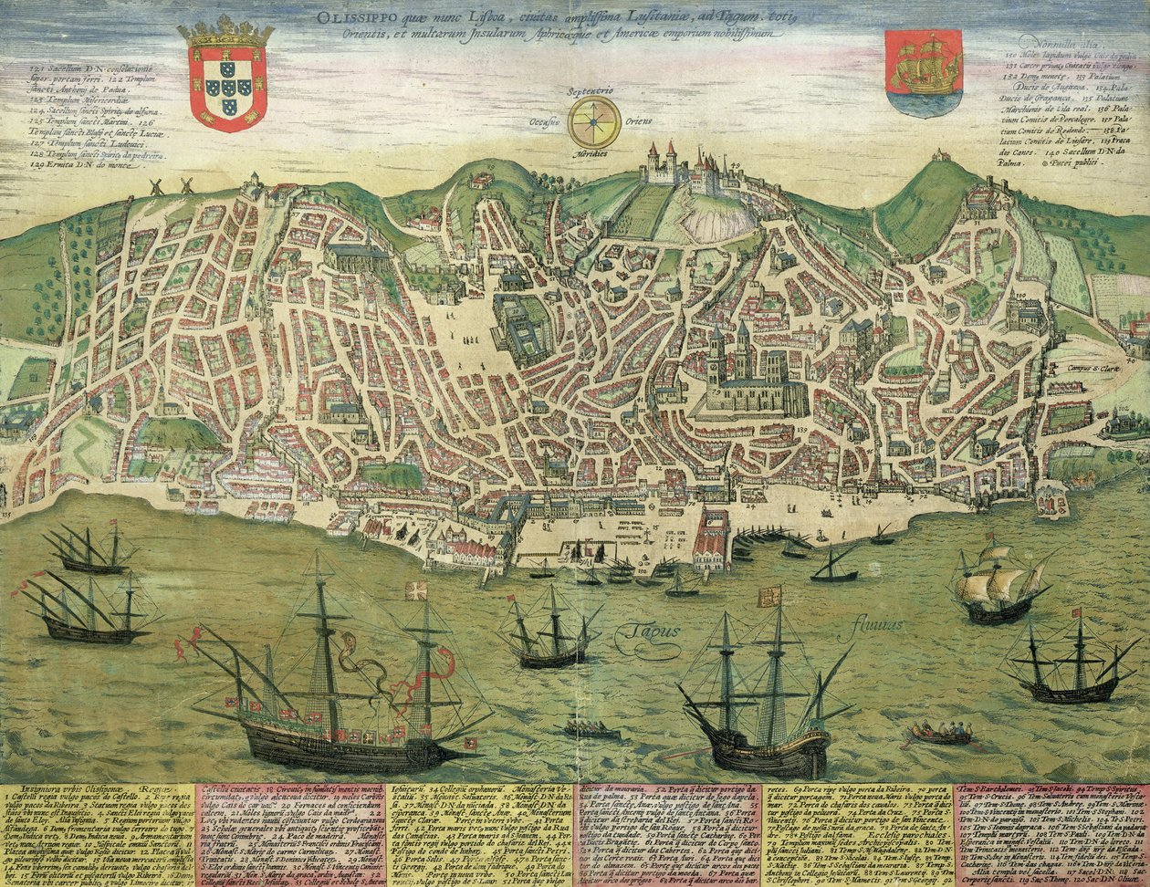 Karta över Lissabon, från 