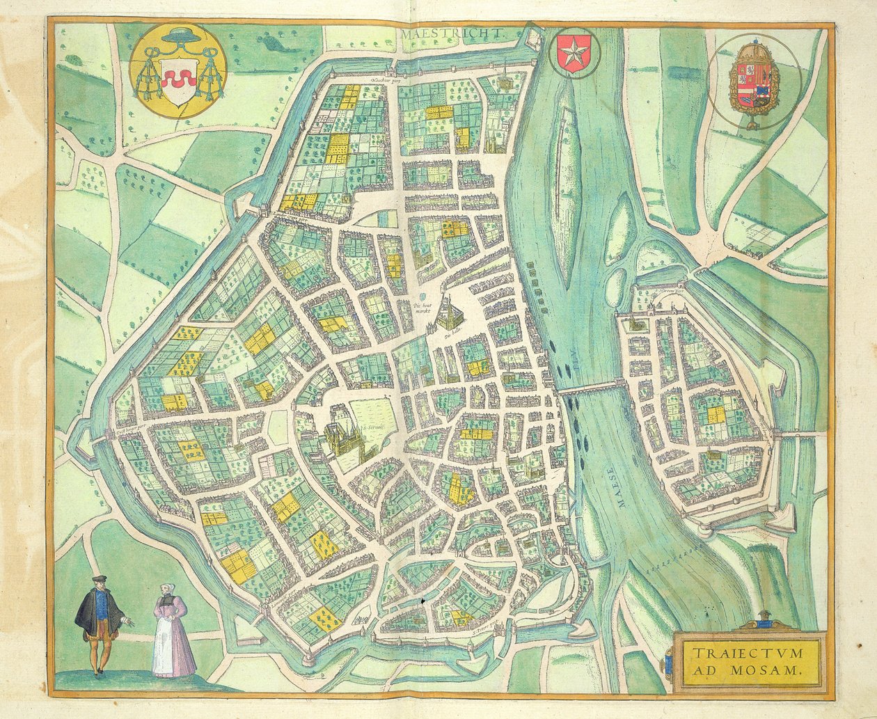 Karta över Maastricht, från 