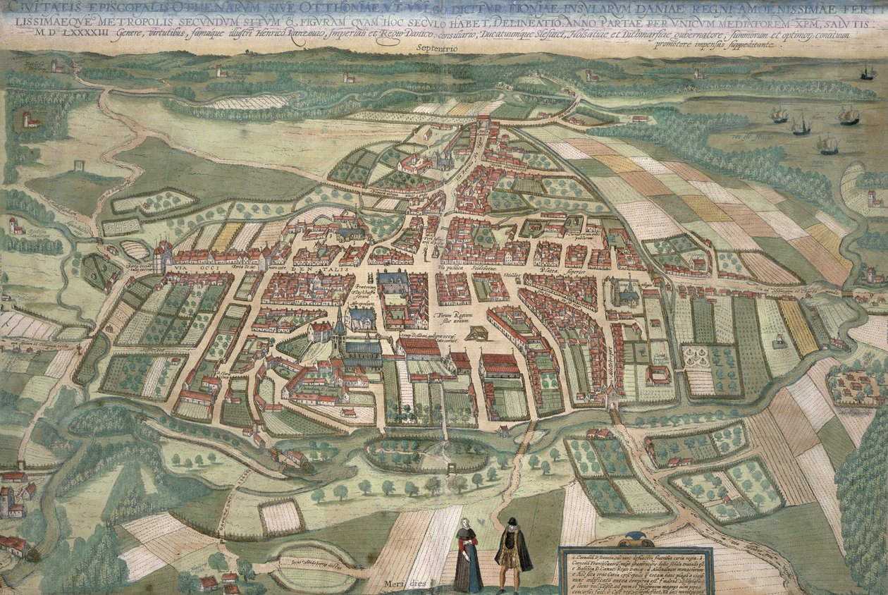 Karta över Odense, från 
