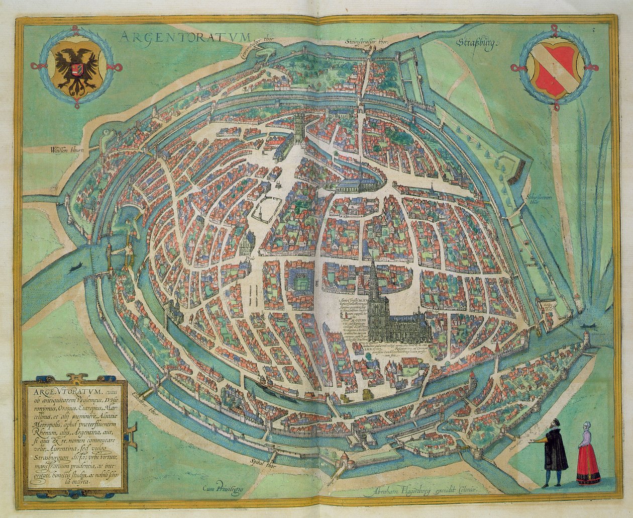 Karta över Strasbourg, från 