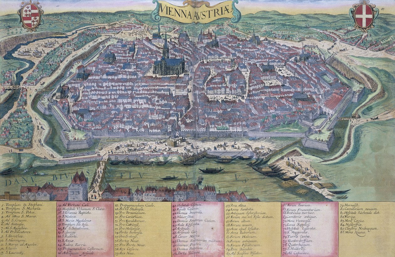 Karta över Wien, från 