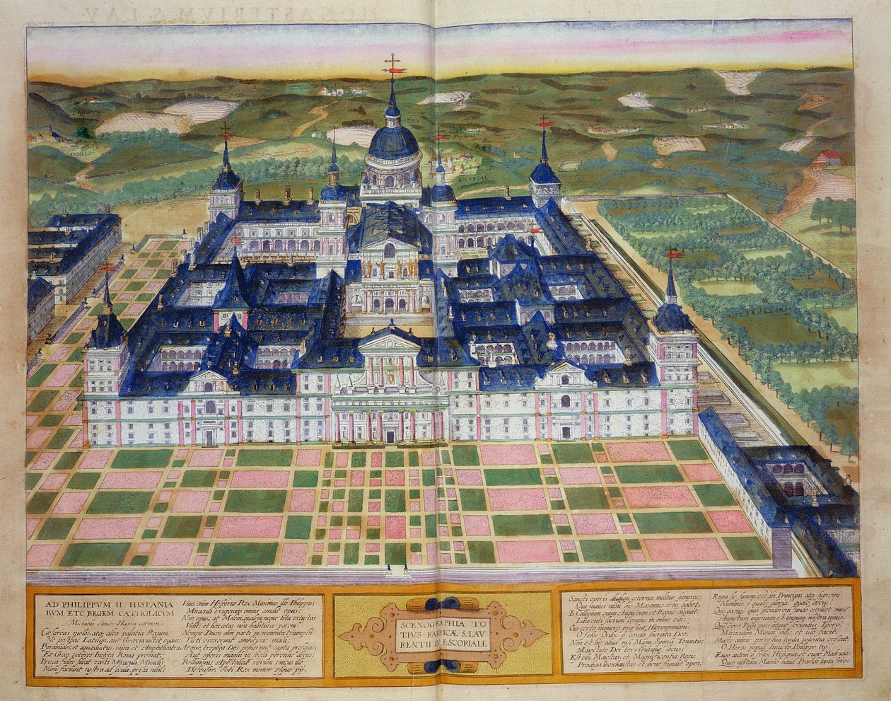 Plan över klostret El Escorial, från 
