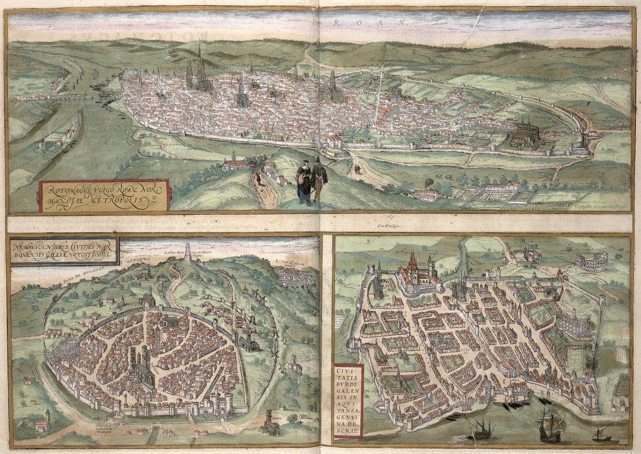 Stadsplaner för Rouen, Nimes och Bordeaux, från 
