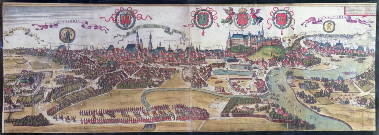 Utsikt över Krakow från nordväst, från 