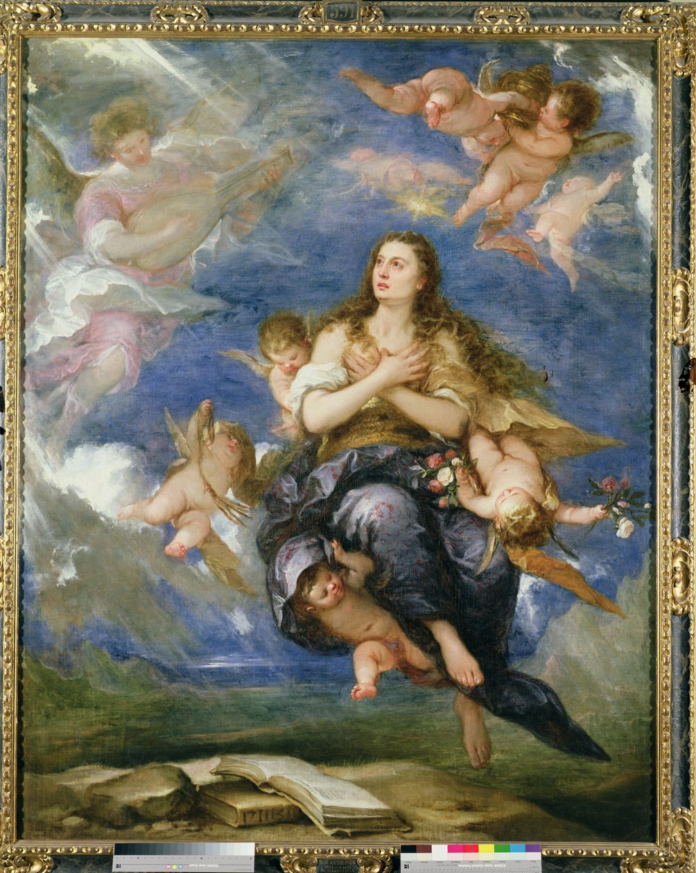 Maria Magdalenas himmelsfärd av José Antolínez