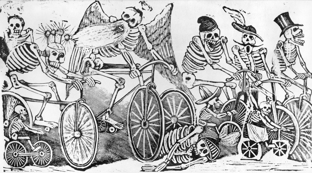 Calavera från 1900-talet (zink etsning) av José Guadalupe Posada