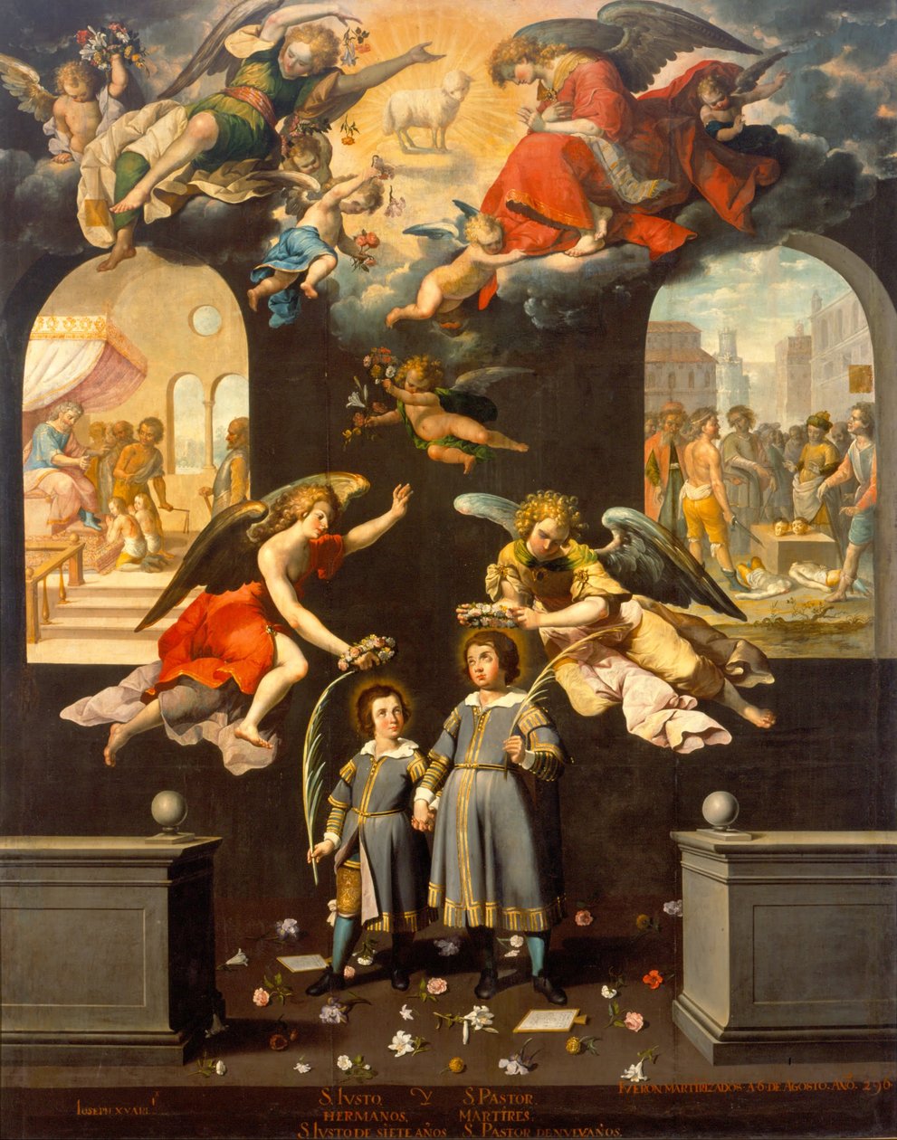 Saint Justus and Saint Pastor av José Juárez