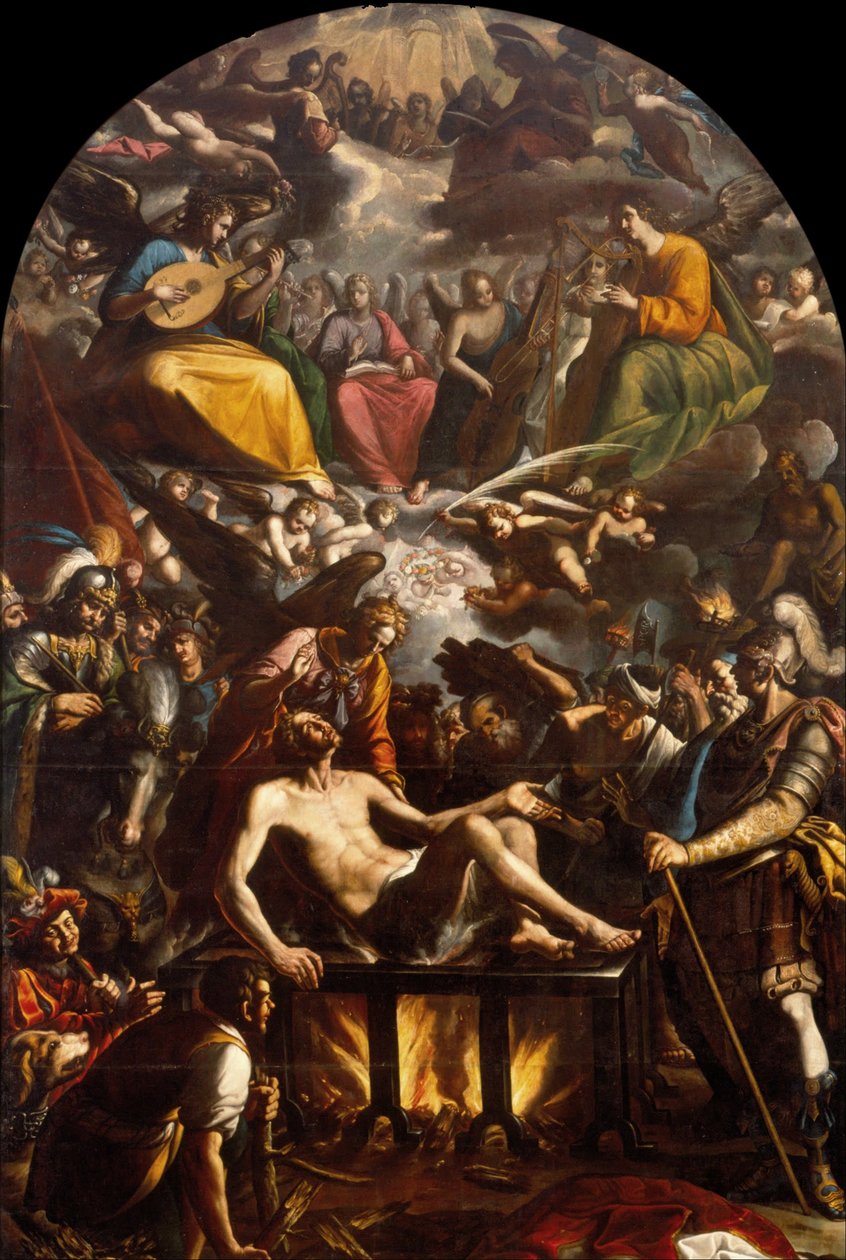 The Martyrdom of Saint Lawrence av José Juárez