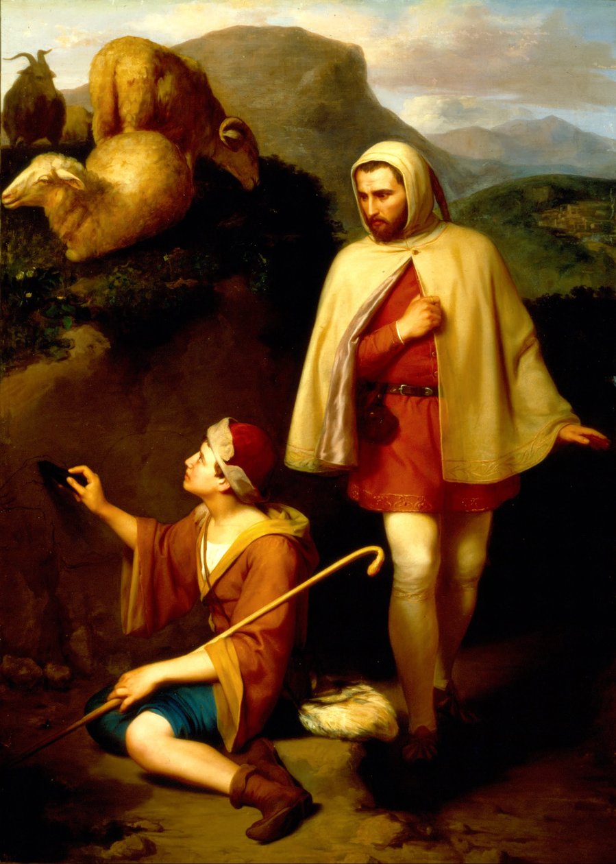 Giotto och Cimabue av José María Obregón