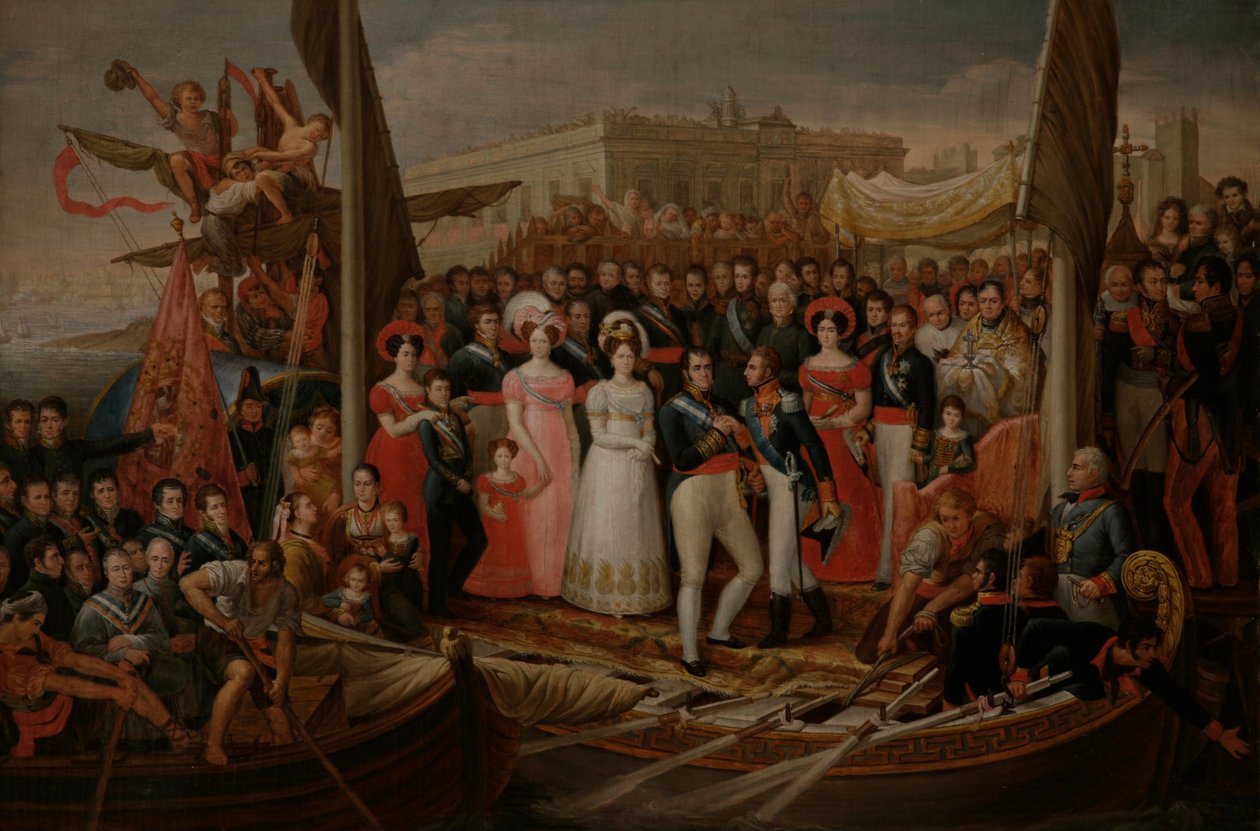 Landstigning av Ferdinand VII i El Puerto de Santa María av José Aparicio