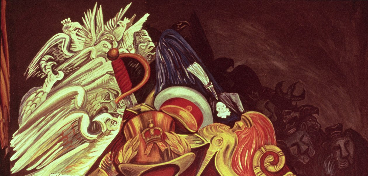 Dekorativ panel, från The Epic of American Civilization av José Clemente Orozco
