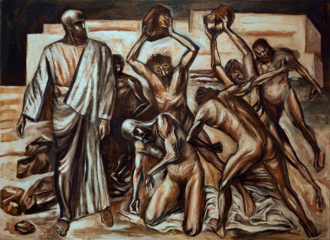 Sankt Stefans martyrskap av José Clemente Orozco
