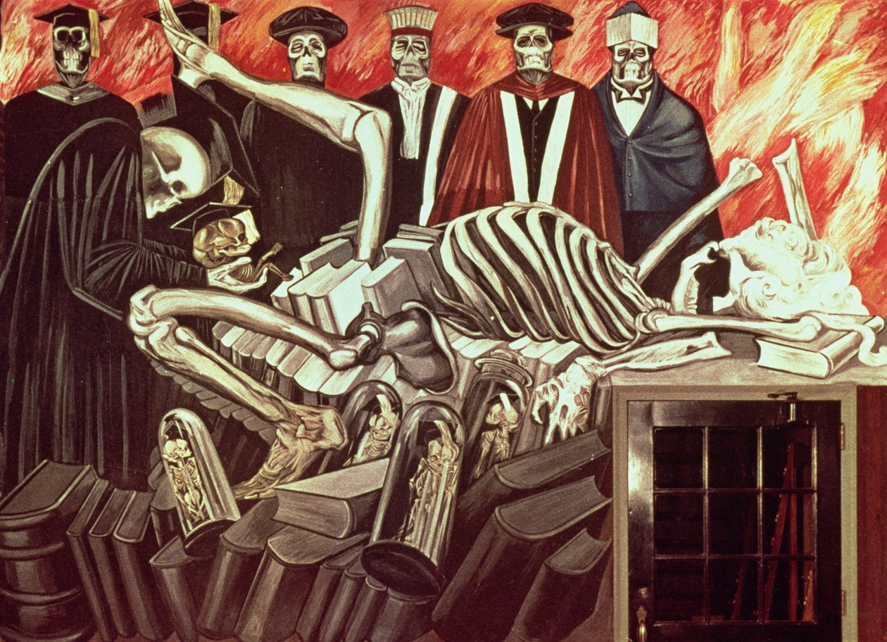 Gods of the Modern World, från The Epic of American Civilization av José Clemente Orozco
