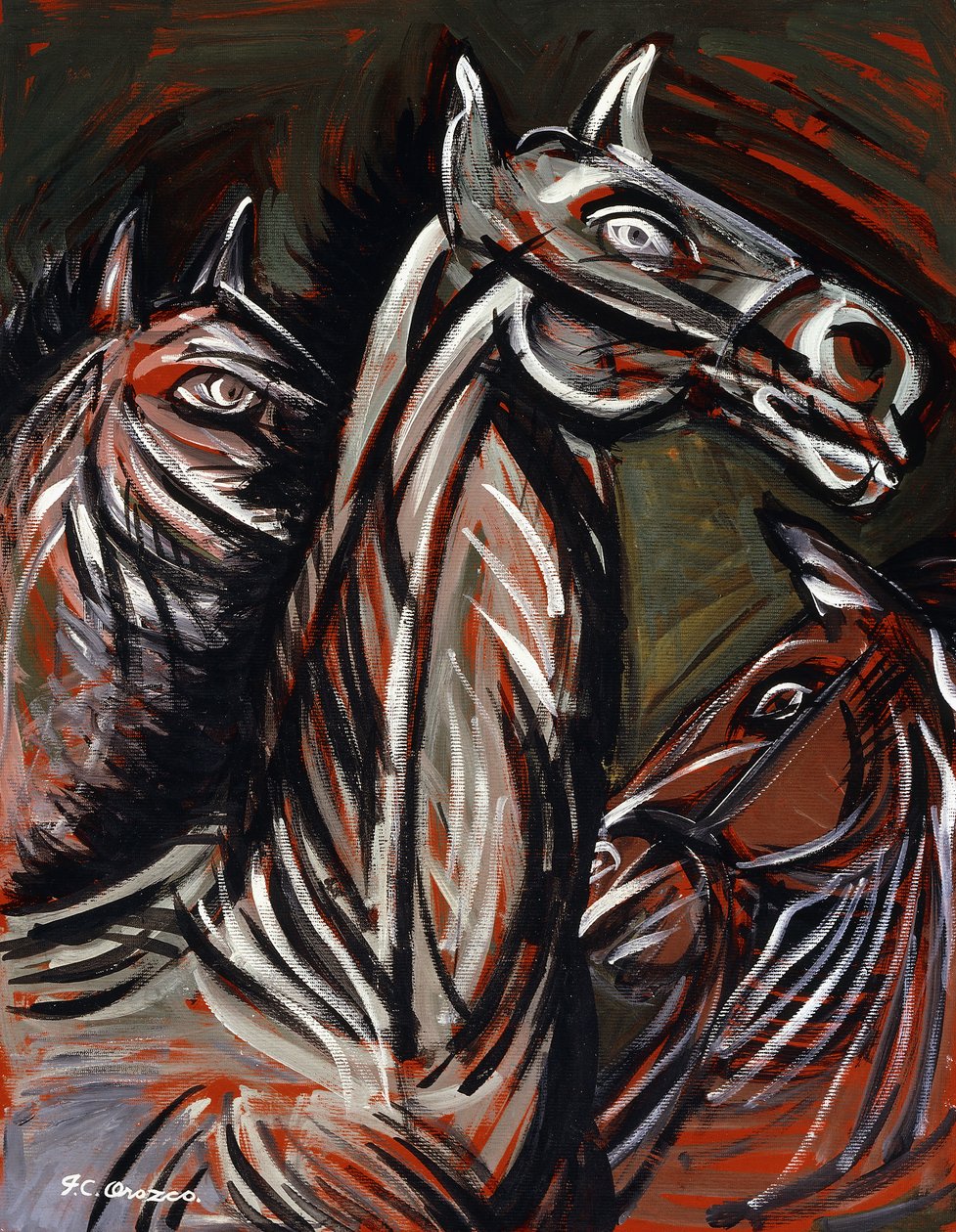 hästar; Hästar av José Clemente Orozco