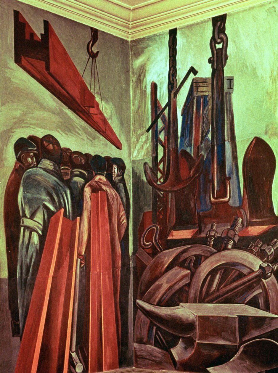Modern Industrial Man II, från The Epic of American Civilization av José Clemente Orozco