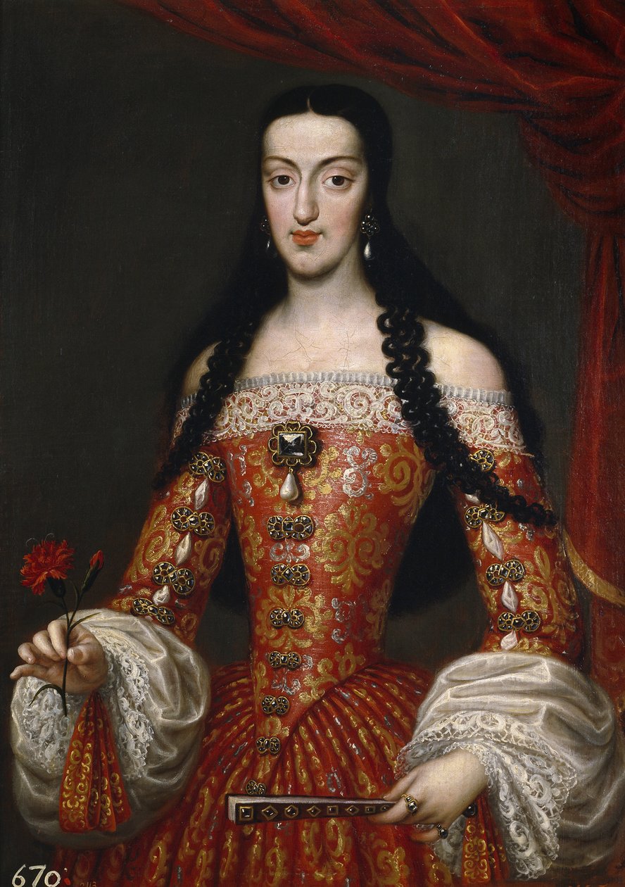 Marie Louise av Orléans 1662-1689, drottning av Spanien, ca 1679 av José García Hidalgo