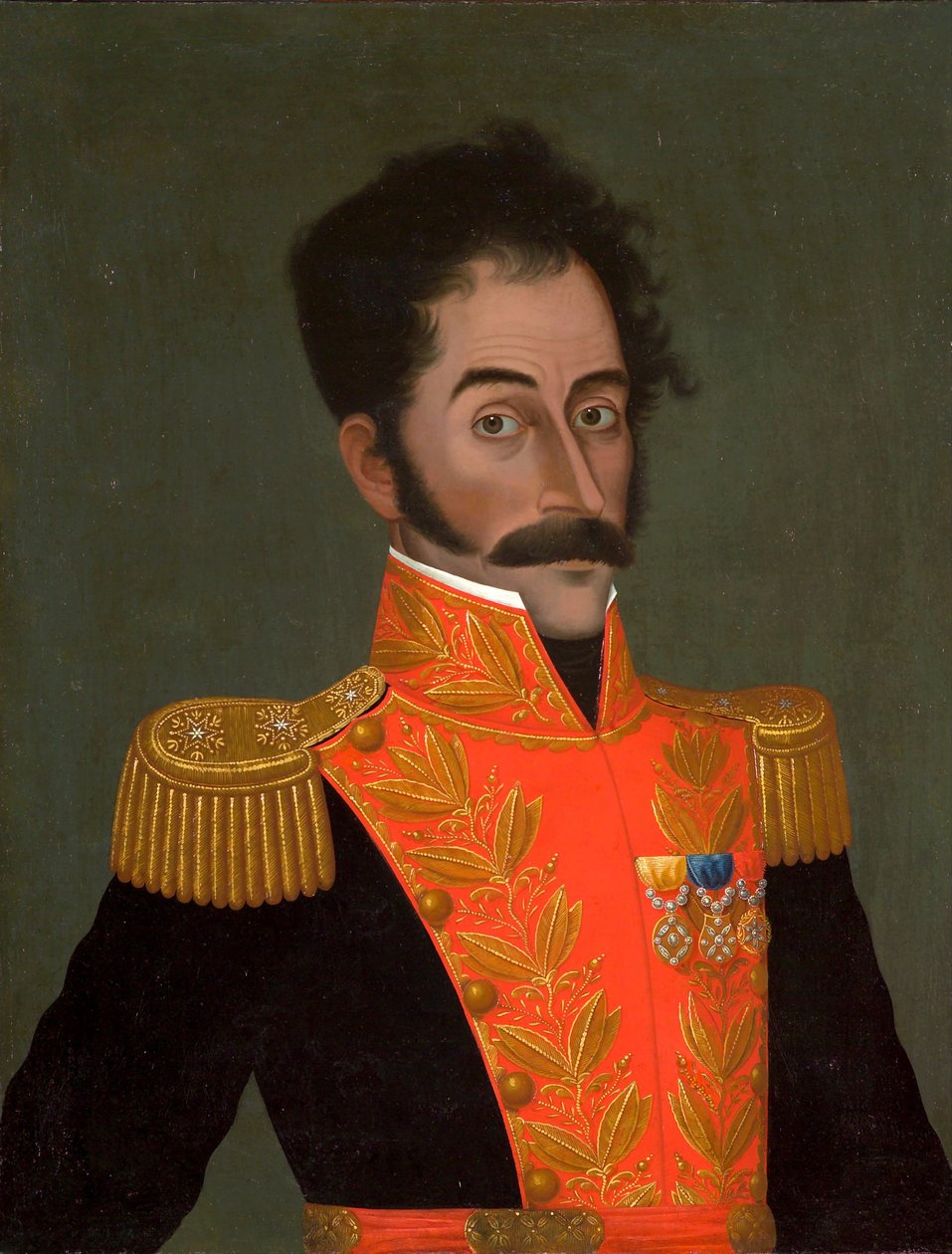 Porträtt av Simón Bolívar, ca. 1823 av José Gil de Castro