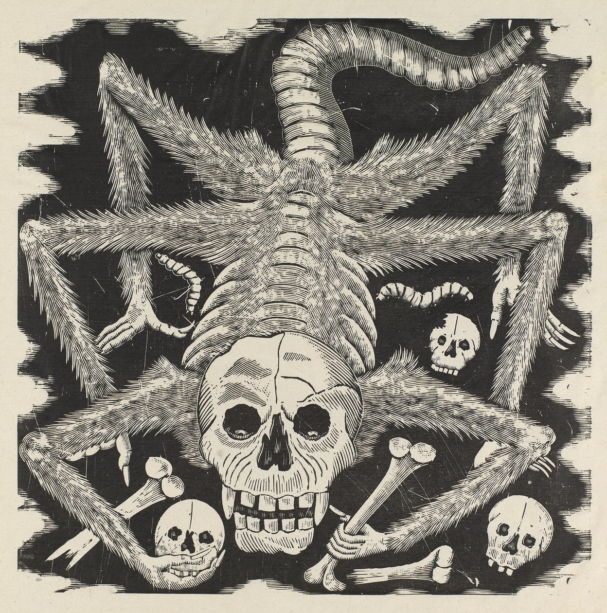 Calavera huertista, c.1914, tryckt 1930 (foto-relief etsning med gravyr) av José Guadalupe Posada