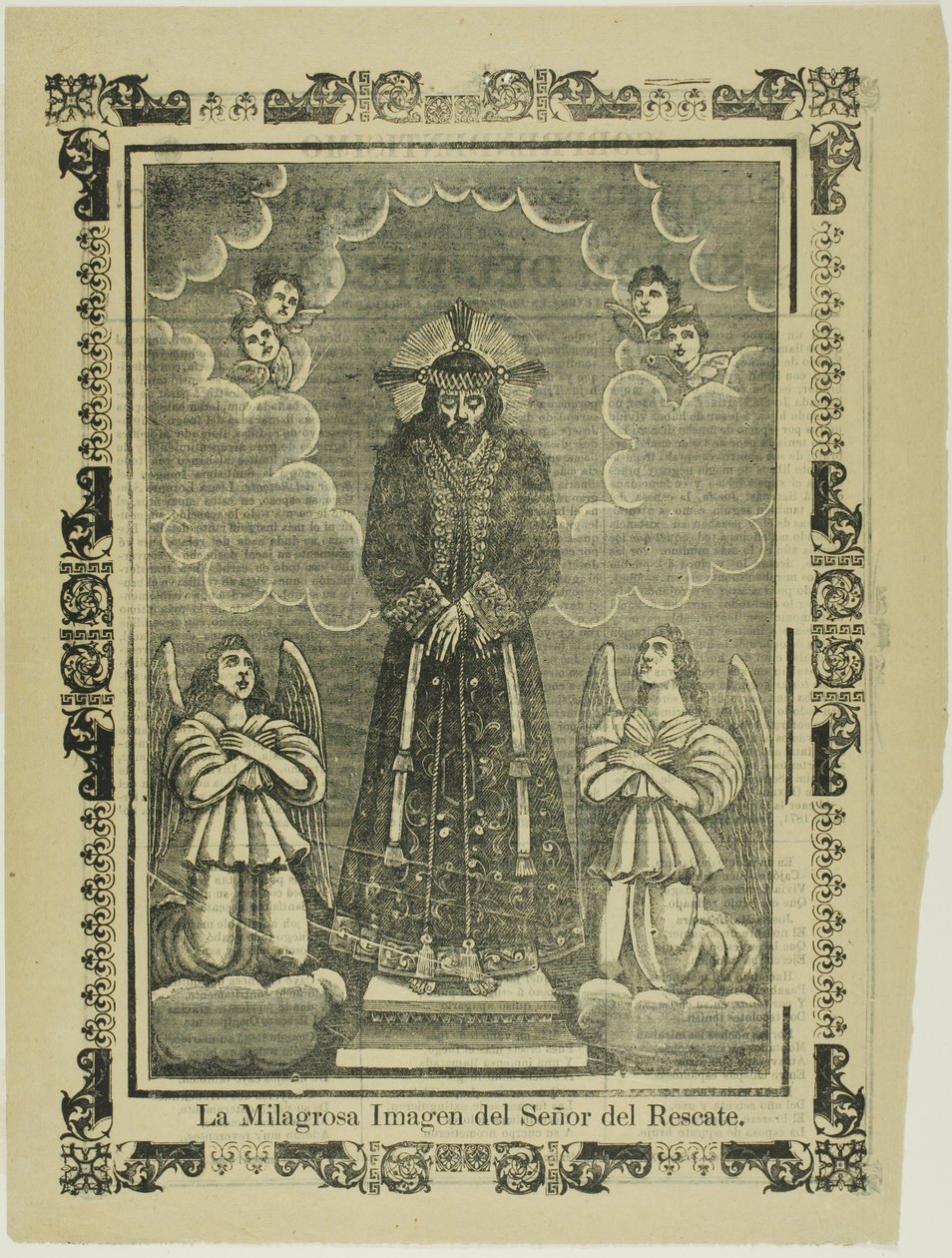 Den mirakulösa bilden av vår Frälsare (Den mirakulösa bilden av vår Frälsare) av José Guadalupe Posada