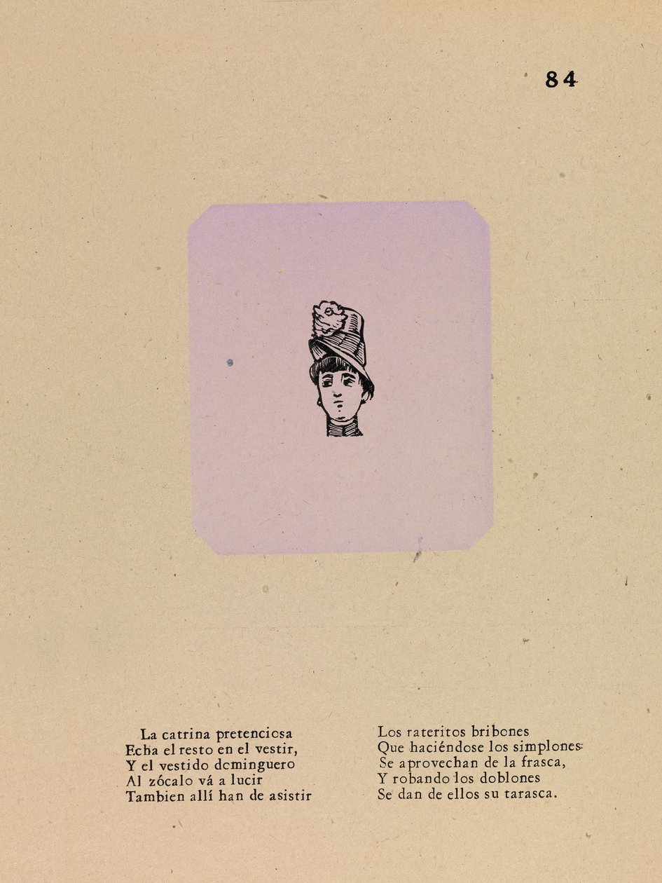 Pretentiös kokett av José Guadalupe Posada