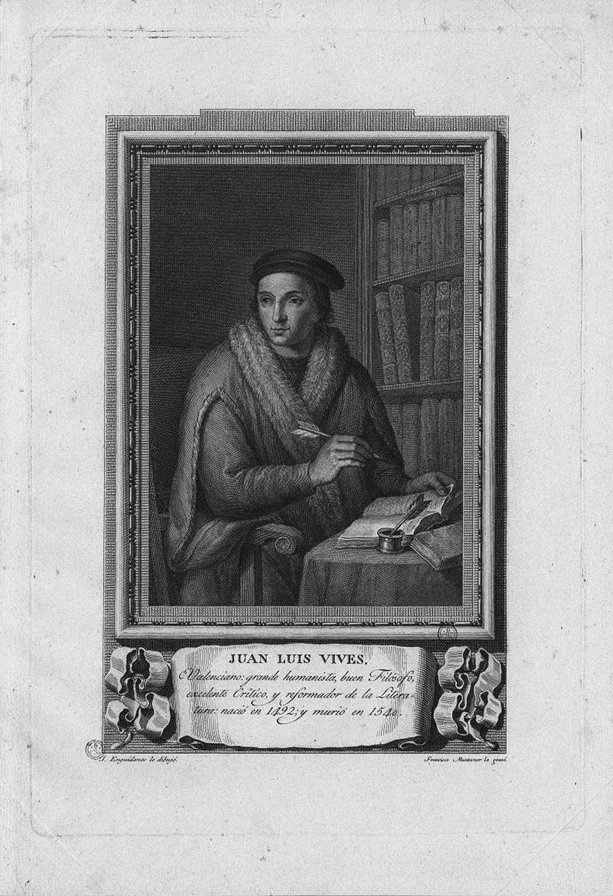 Porträtt av Juan Luis Vives 1492-1540, 1791 av Jose Lopez Enguidanos