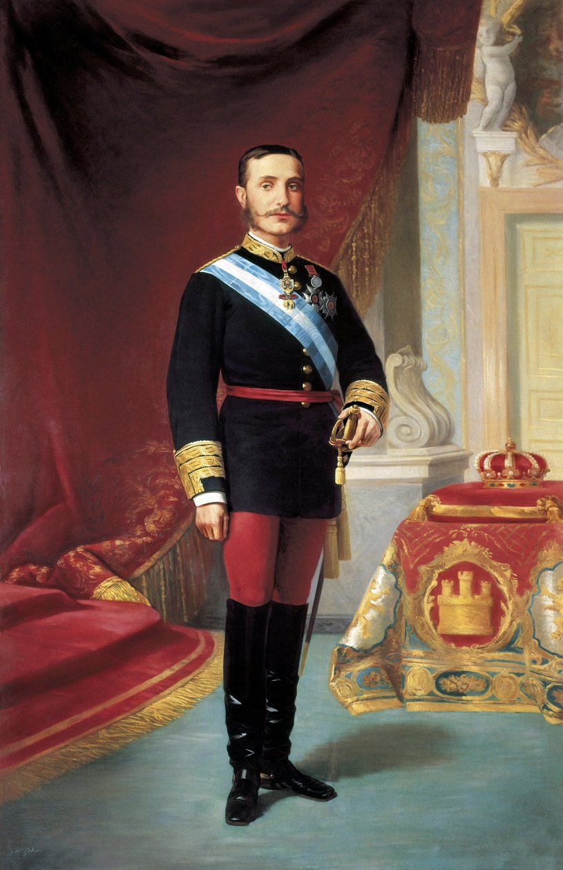 Alfonso XII (1857-1885)swedish の肖像 av José María Galván y Candela