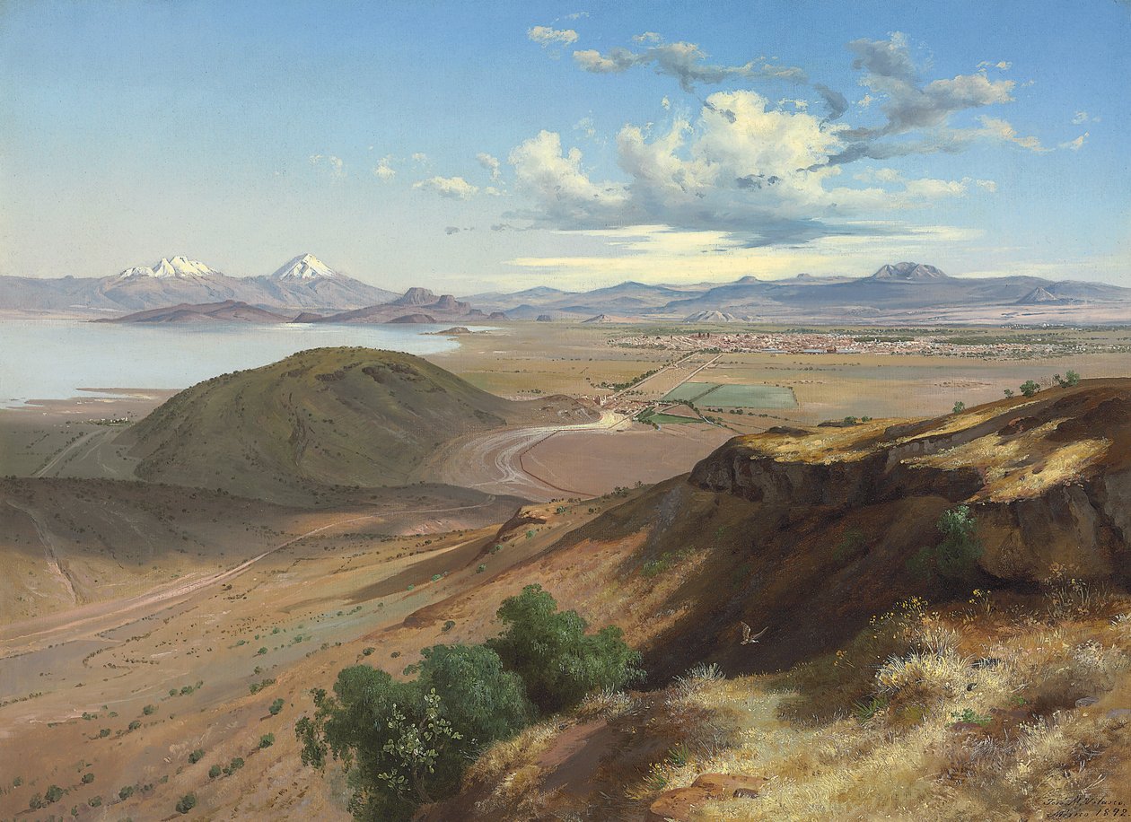 Mexikos dal från Hill of Saint Isabel, 1892 av José María Velasco