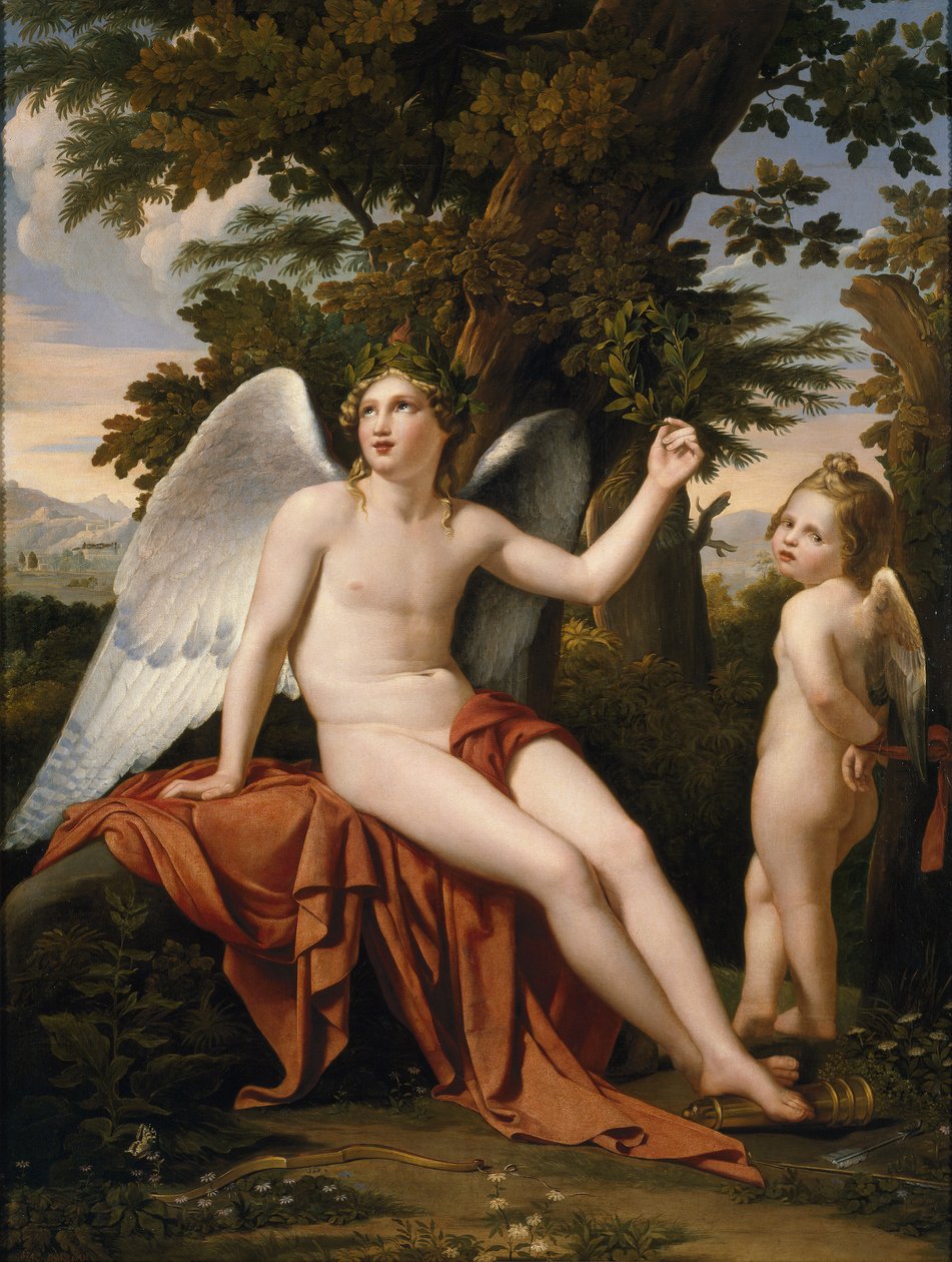 Gudomlig kärlek och profan kärlek. av José de Madrazo y Agudo