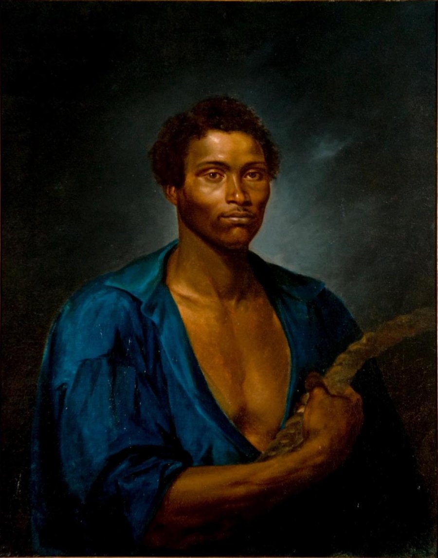 Portrait of the fearless sailor Simao, stoker of the steamship Pernambucana av Jose Correia de Lima