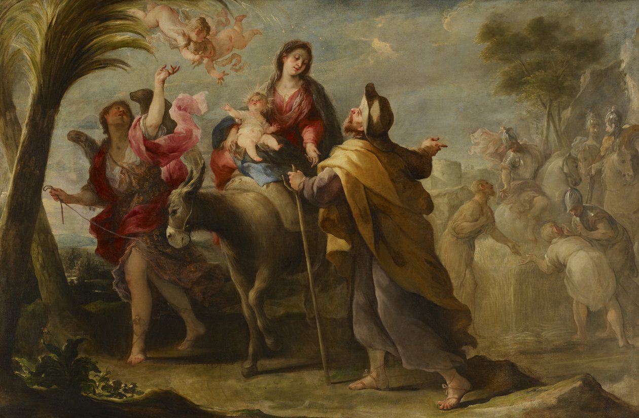 Flygningen till Egypten, 1669 av Jose Moreno