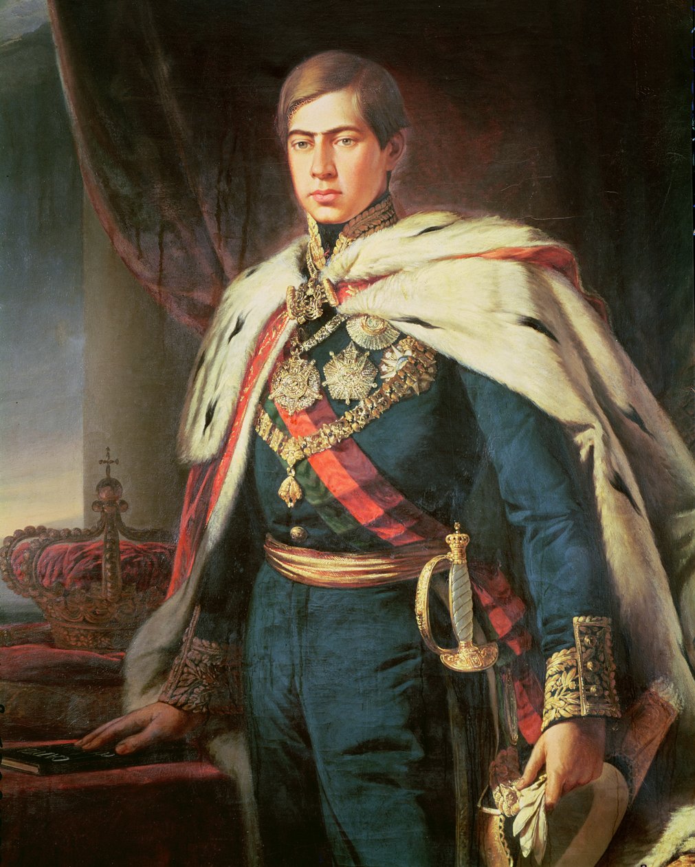 Kung Peter V (1837-61) av Portugal (detaljer) av Jose Rodrigues
