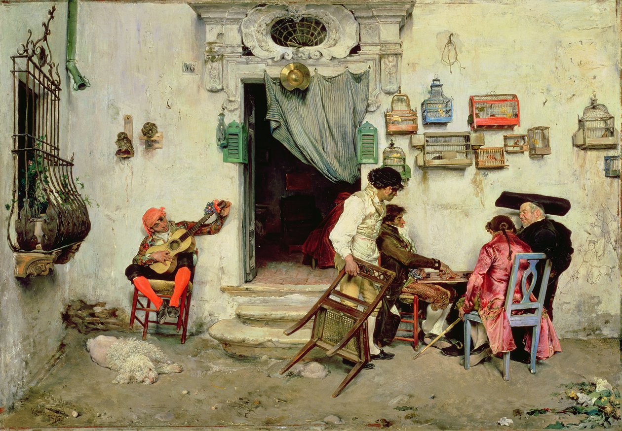 Figaros butik, 1875 av Jose Jimenes Aranda