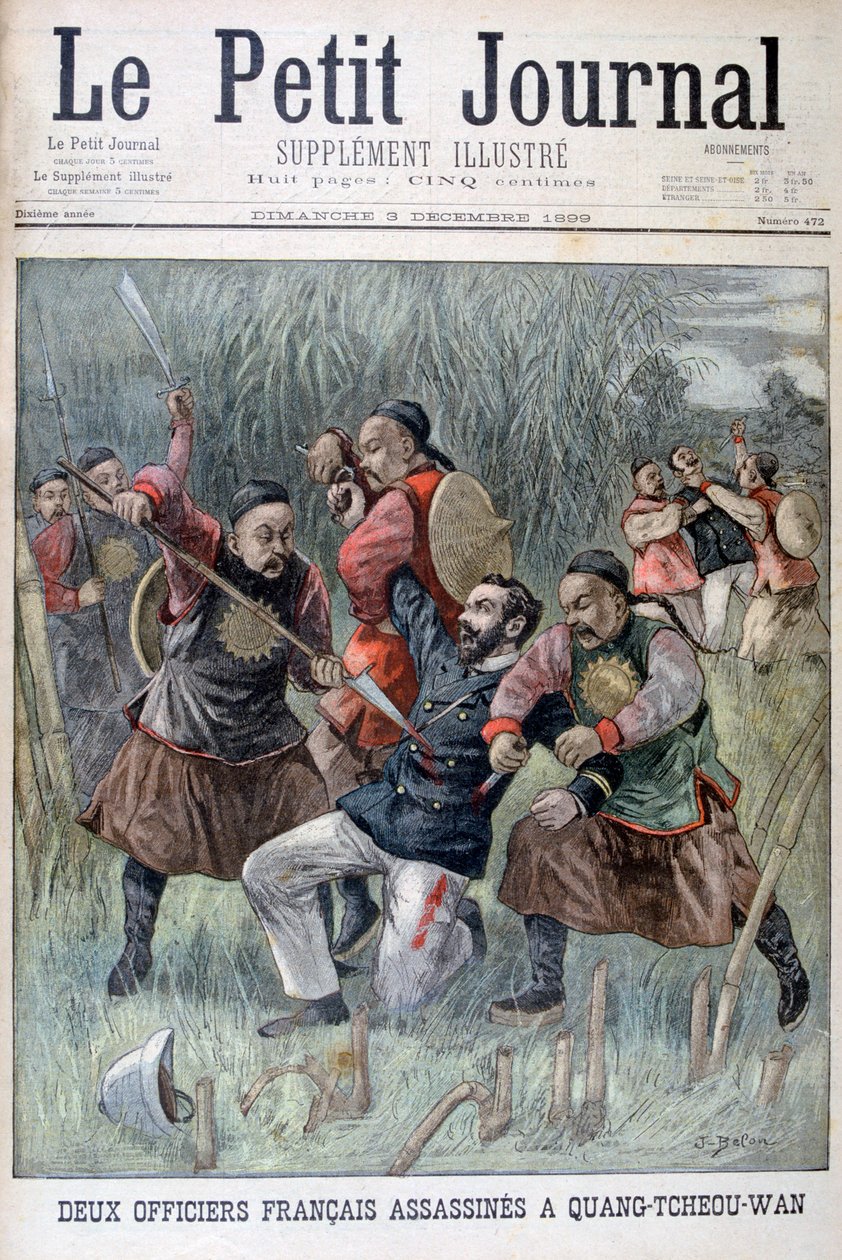 Två franska officerare mördade av Quang-tcheou-wan, 1899 av Jose Belon