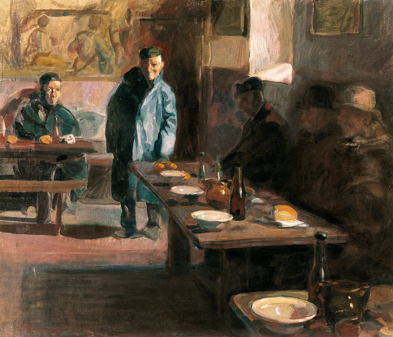 Måltiden har soppa soppa. Målning av Jose Benlliure Ortiz (1884-1916). Olja på duk. Museum of Fine Arts Saint Pius V, Valencia. av Jose Benlliure Ortiz