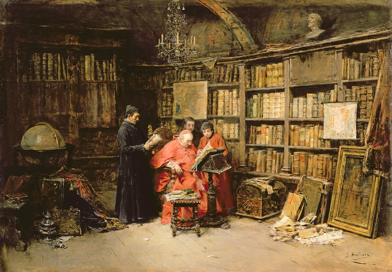 I kardinalens arbetsrum av Jose Benlliure y Gil