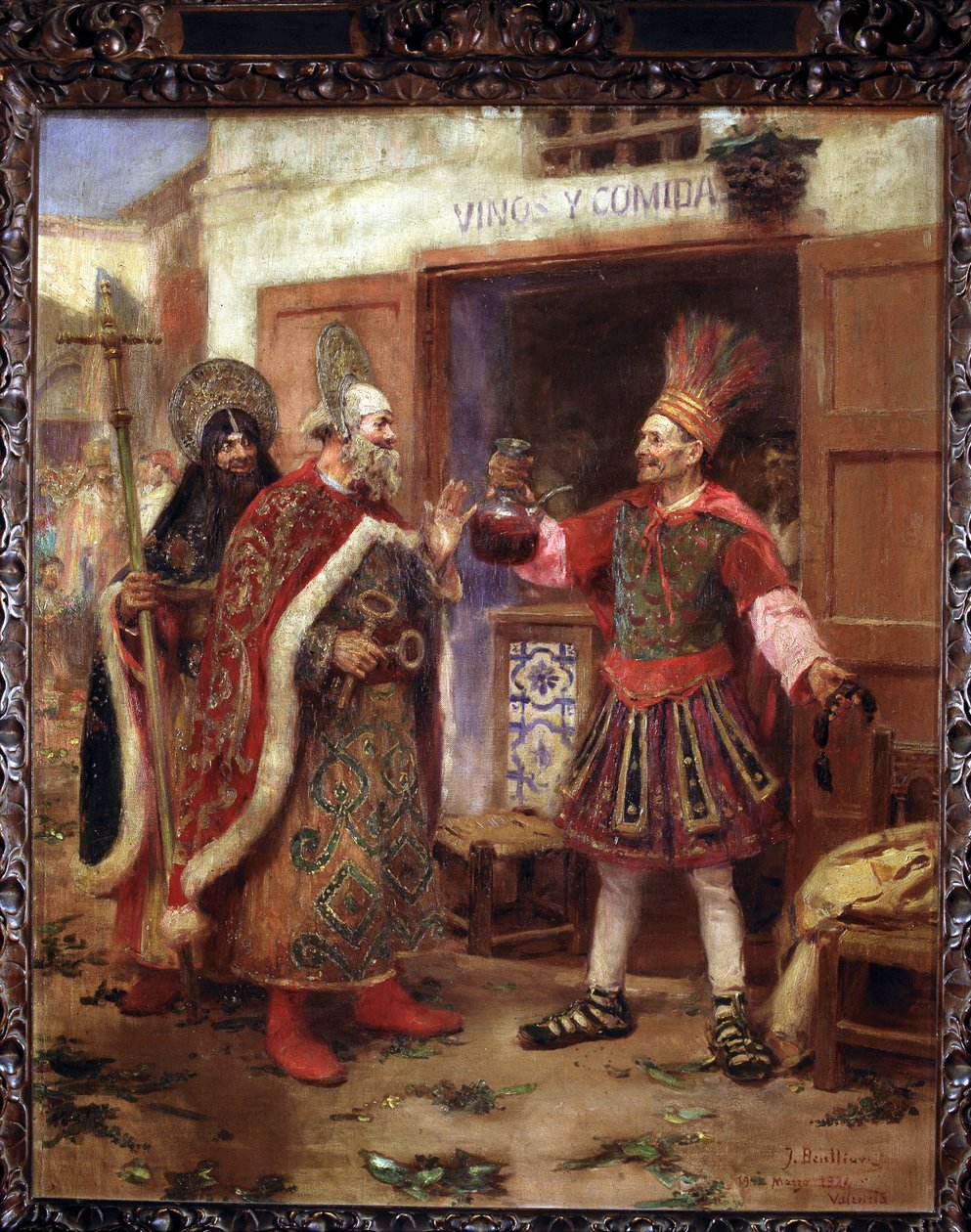 Människor i processionen vid Corpus av Jose Benlliure y Gil
