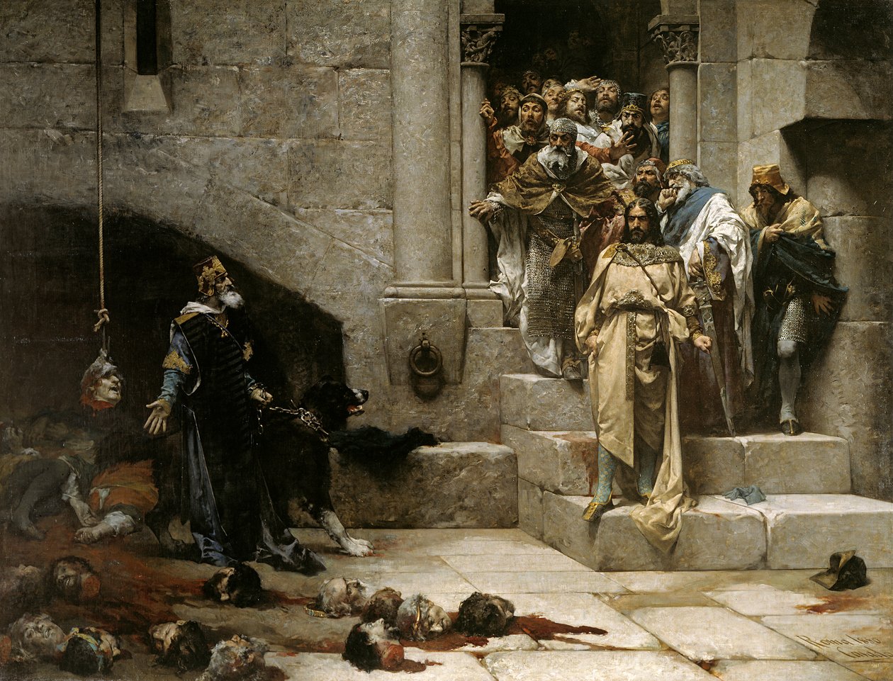 Klockan i Huesca, 1880 av Jose Casado del Alisal