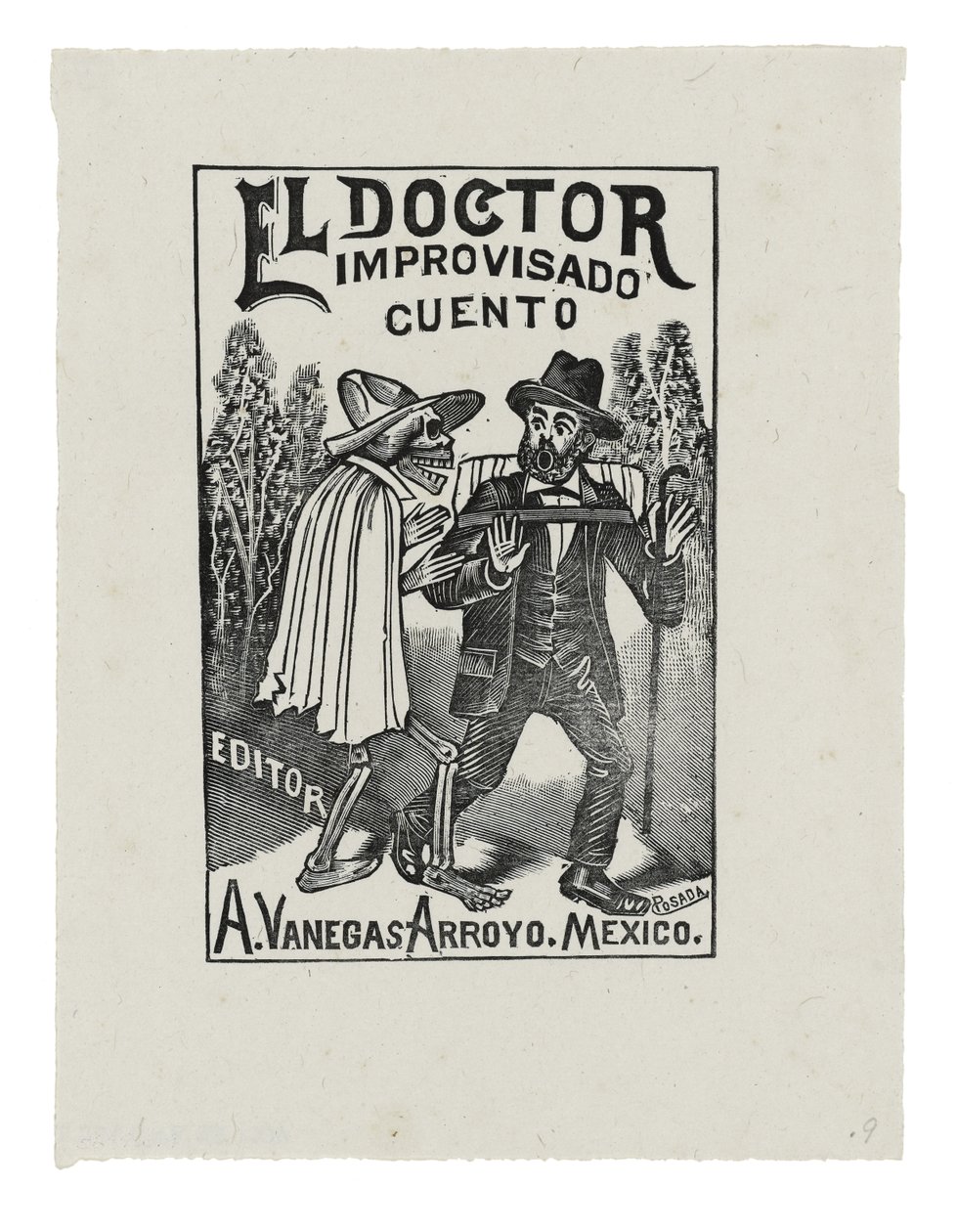 The Impromptu Doctor Tale, ca 1888-1913, tryckt 1942 (gravyr) av José Guadalupe Posada