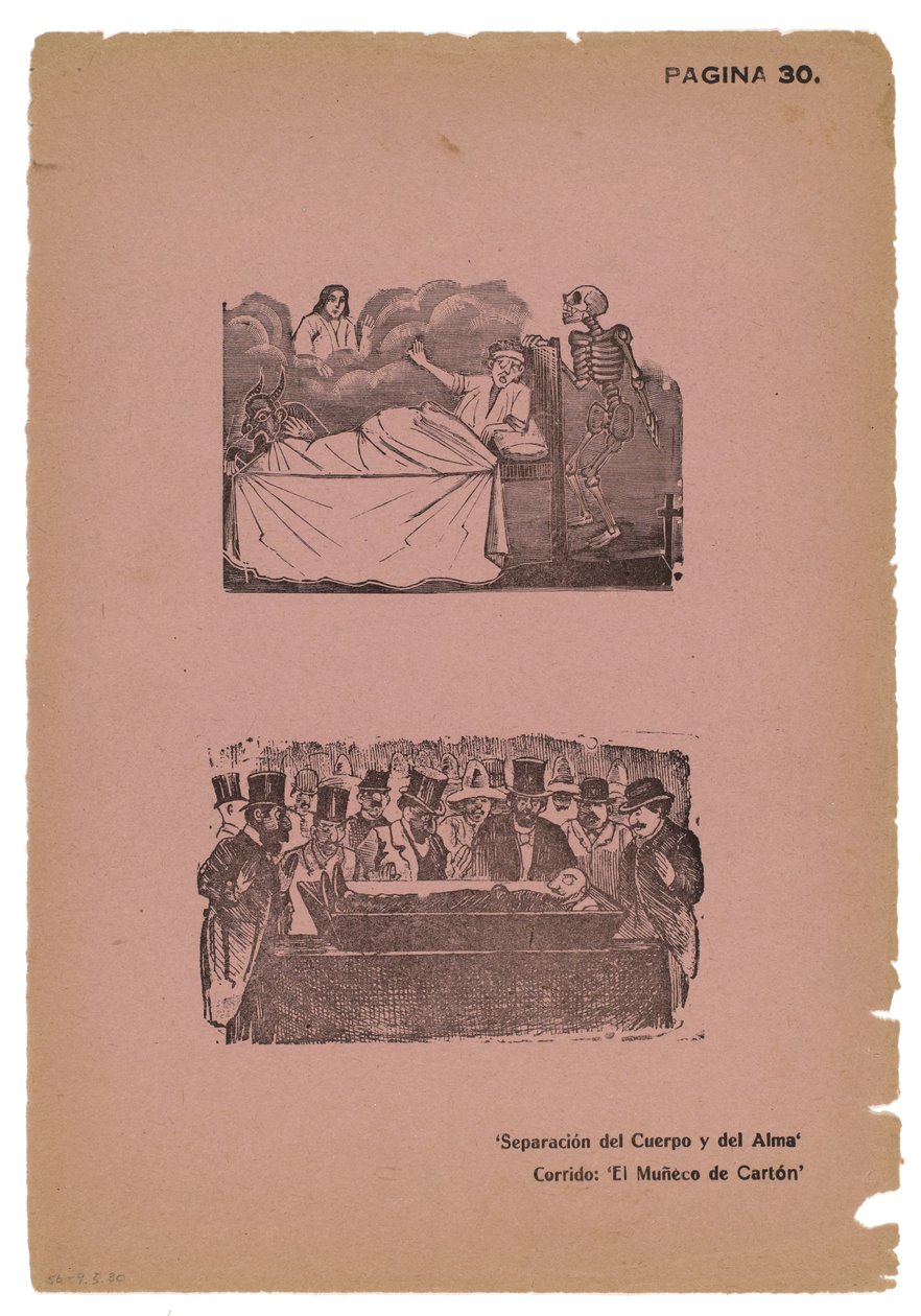 Separation av kropp och själ (gravyr) av José Guadalupe Posada